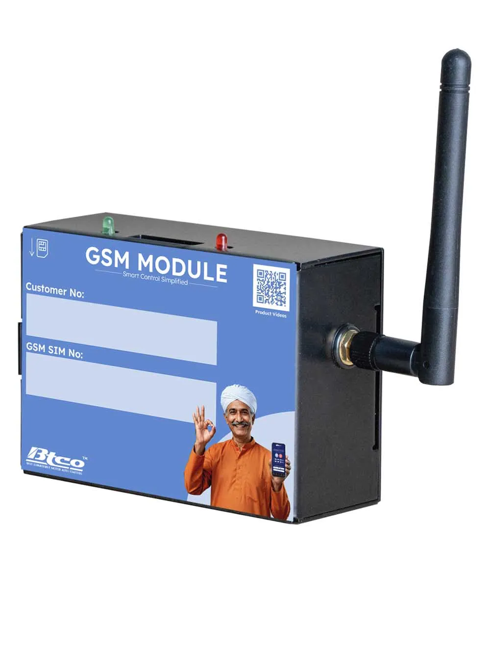BTCO 4G GSM Module for mobile control of submersible pump starters by app and SMS